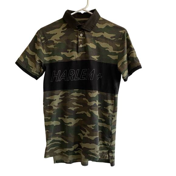 Men’s camo polo shirt size XS Harlem+ - Picture 1 of 6